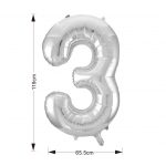 Balões de Alumínio – Número | 40″ – Prateado